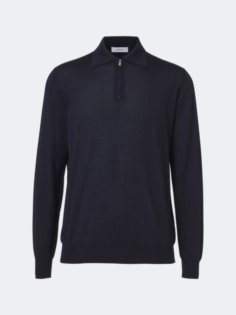 LARDINI Wool, silk, and cashmere polo sweater
