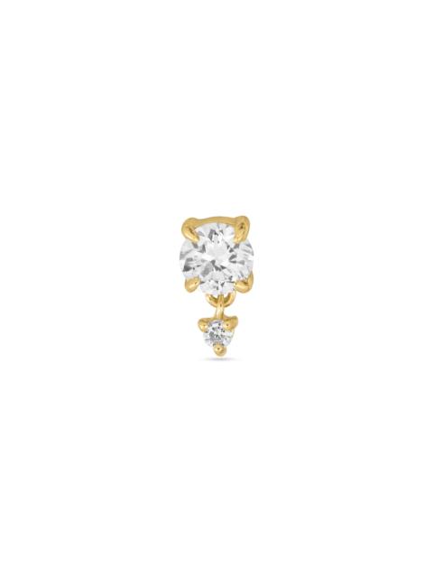STONE AND STRAND LAB-Created Round Drop Mini Flat Back Piercing Earring