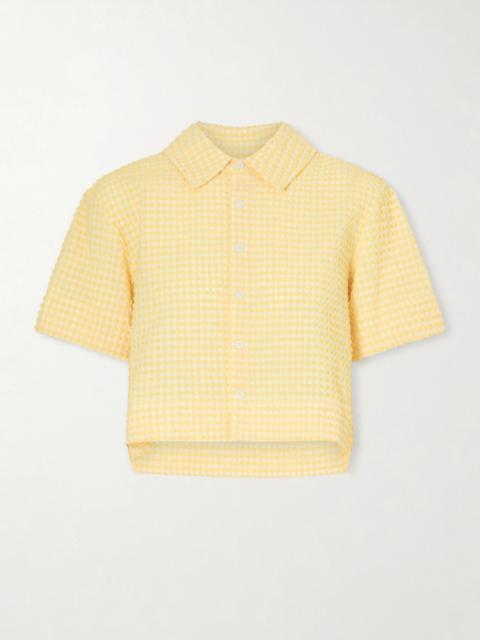 SIMKHAI Reeves Checked Seersucker Shirt