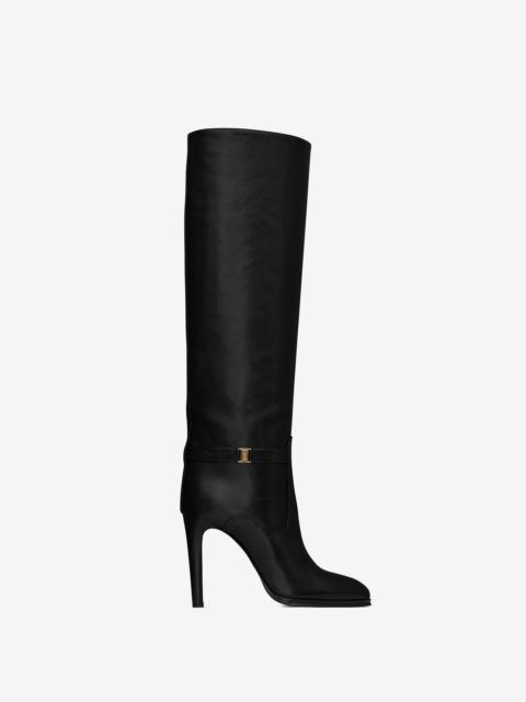 SAINT LAURENT diane boots in grained leather