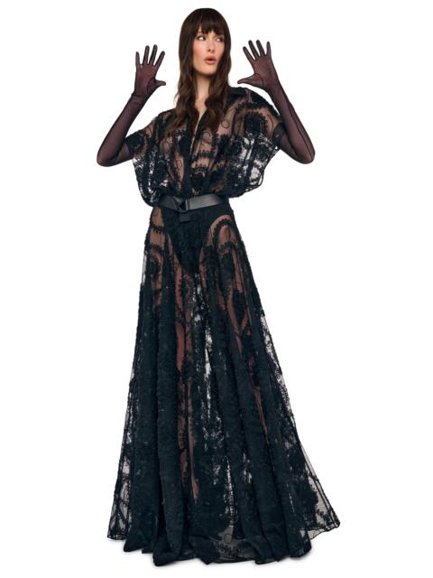 NORMA KAMALI FLARED SKIRT TO FLOOR
