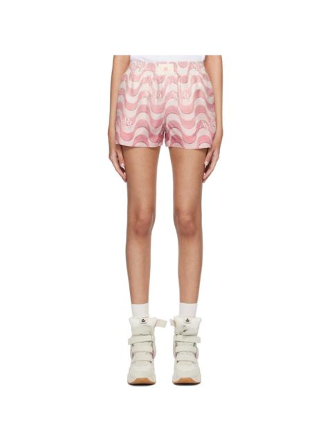 AMIRI Pink Staggered Wave Shorts