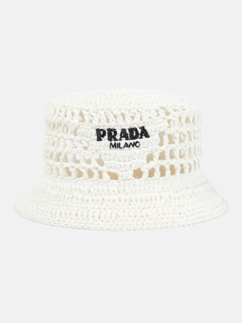 Prada Raffia-effect bucket hat