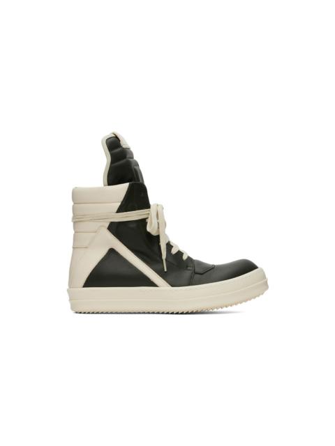 Rick Owens Green & Off-White Porterville Geobasket Sneakers