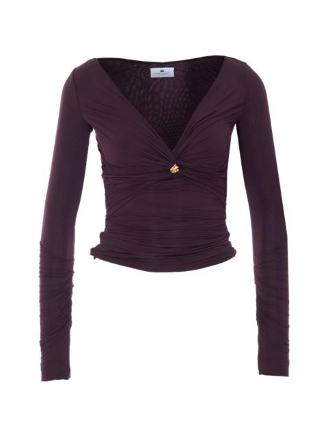 ELISABETTA FRANCHI ring-detail ruched top