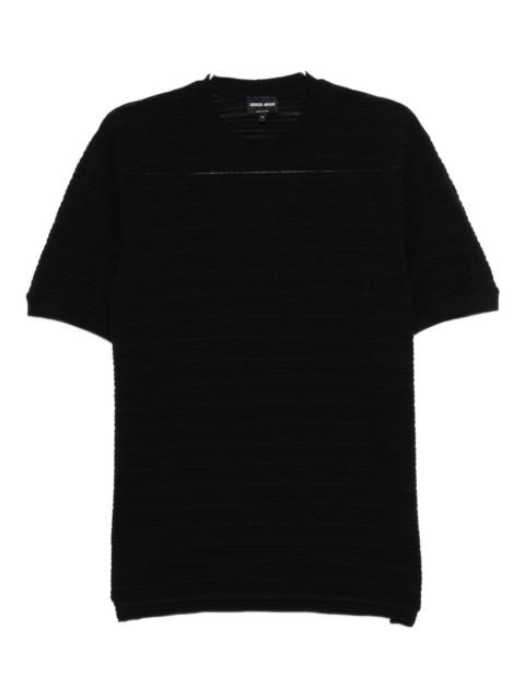 GIORGIO ARMANI striped wool T-shirt