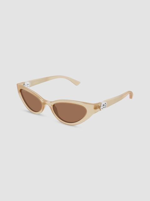 GUCCI Women's Interlocking G Gg2194S Hailey Cat Eye Sunglasses - Beige