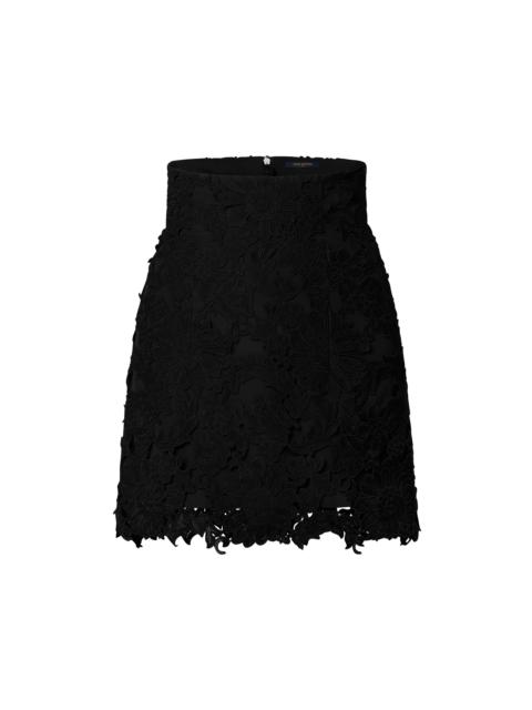 Louis Vuitton Floral Lace Mini Skirt