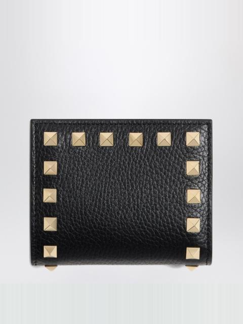 Valentino Rockstud compact wallet in black leather