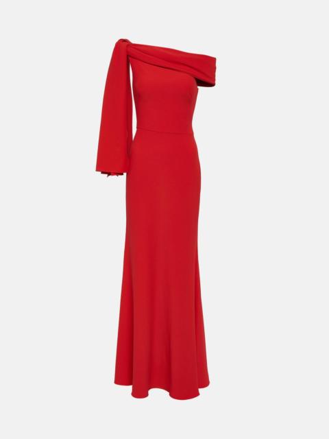 Alexander McQueen One-shoulder draped crêpe gown