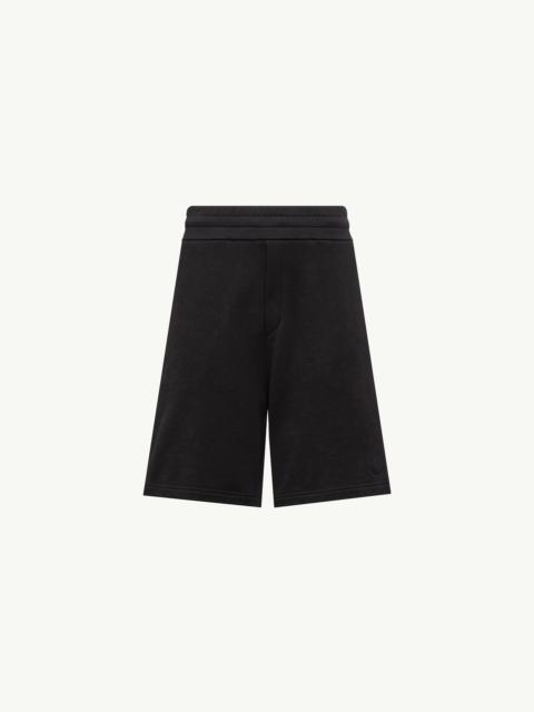 Moncler Logo Patch Cotton Shorts