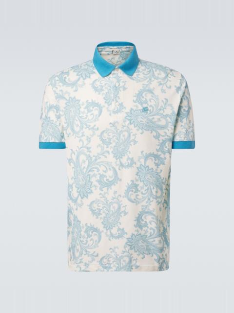 Etro Roma paisley cotton polo shirt