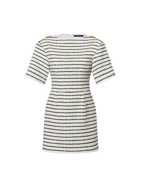 Louis Vuitton Striped Tweed Dress