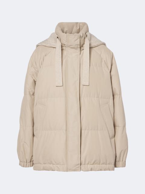 Brunello Cucinelli Hooded cotton-blend down jacket