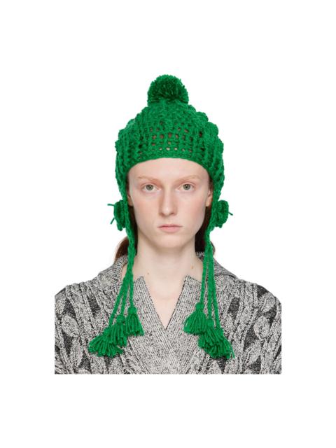 ANNA SUI Green Butterfly Beanie