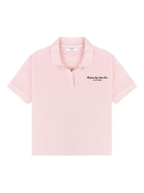 Sporty & Rich logo-embroidered polo top