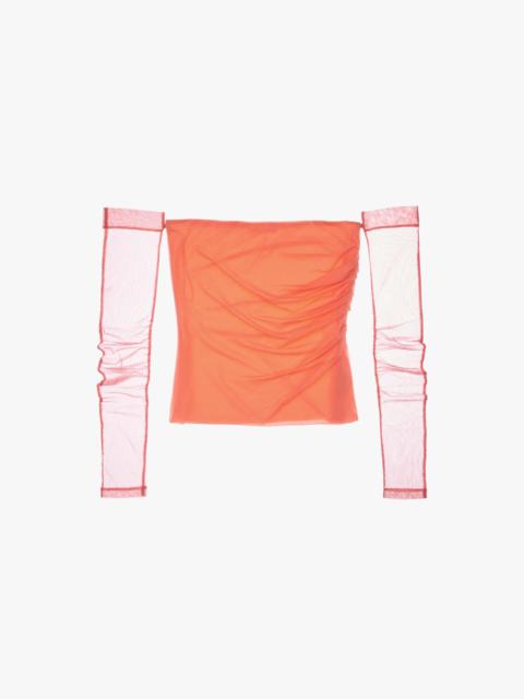 Helmut Lang SHEER OFF-THE-SHOULDER TOP