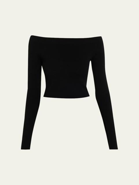 A.L.C. Jo Off-The-Shoulder Crop Top