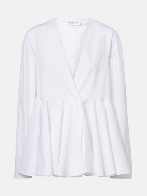 Alaïa Flare cotton blouse