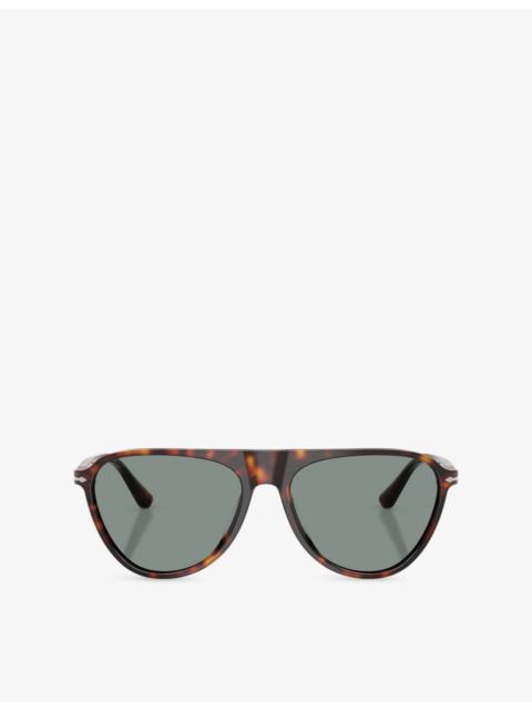 Persol PO3404S Aviator-Frame Tortoiseshell Acetate Sunglasses