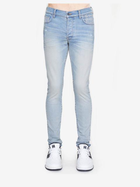 Amiri Blue MA Quad Contrast Skinny Jeans