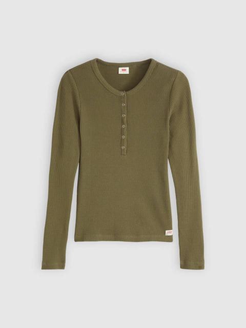 Levi's DRY GOODS WOMEN'S WAFFLE HENLEY