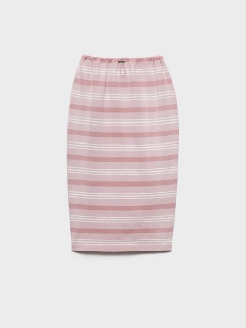 Prada Bayadere print piqué skirt