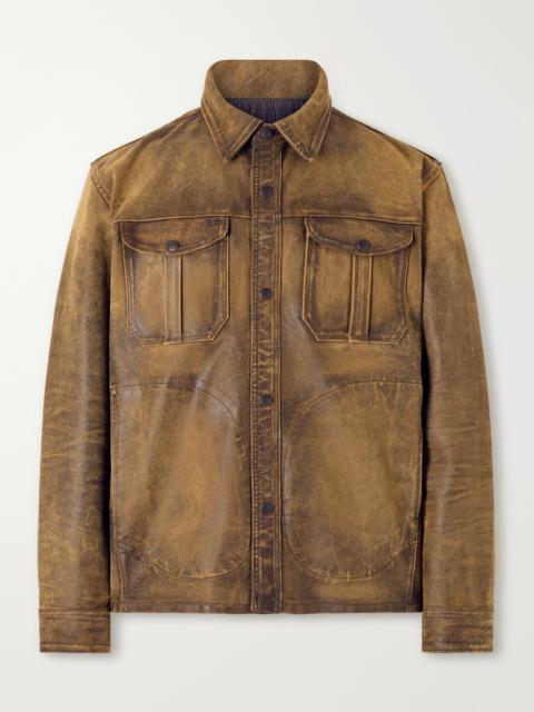 RRL by Ralph Lauren Distressed Leather Jacket