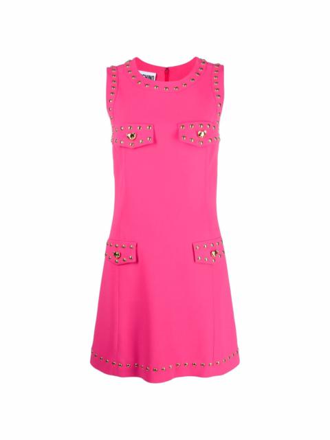 Moschino Teddy Bear-buttons sleeveless dress