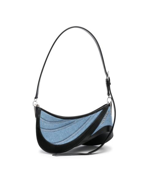 MUGLER medium Spiral Curve 01 denim crossbody bag