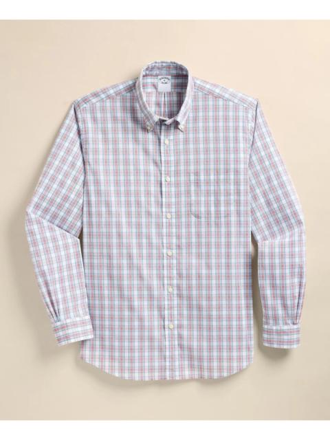 Brooks Brothers Performance Series Stretch Polo Button-Down Collar, Tartan Sport Shirt