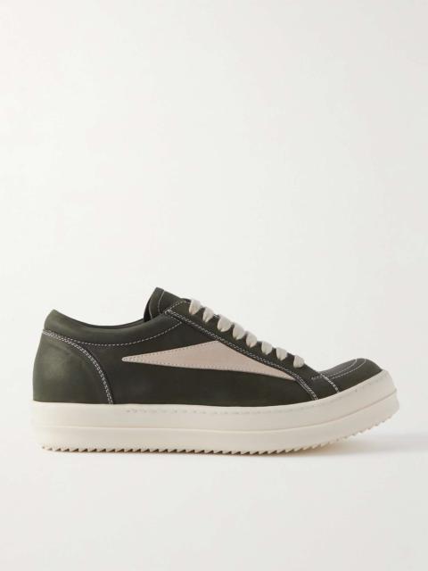Rick Owens Vintage Suede-Trimmed Nubuck Sneakers