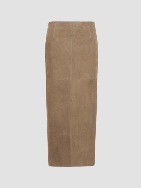 WEEKEND Max Mara Women's Suede Skirt - Khaki