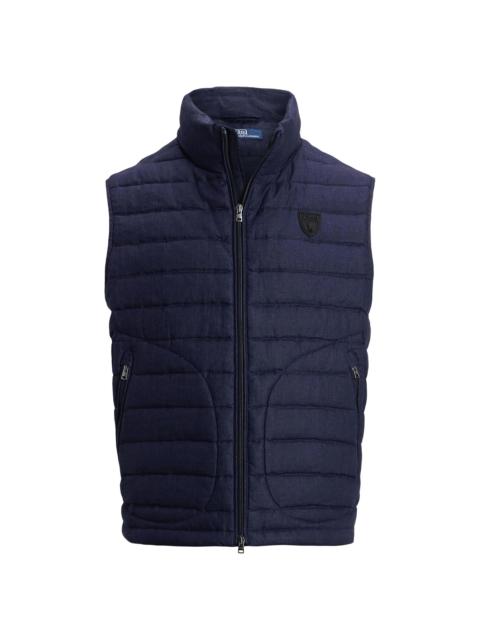 Polo Ralph Lauren Men's Quilted Linen Down Vest - Collection Navy