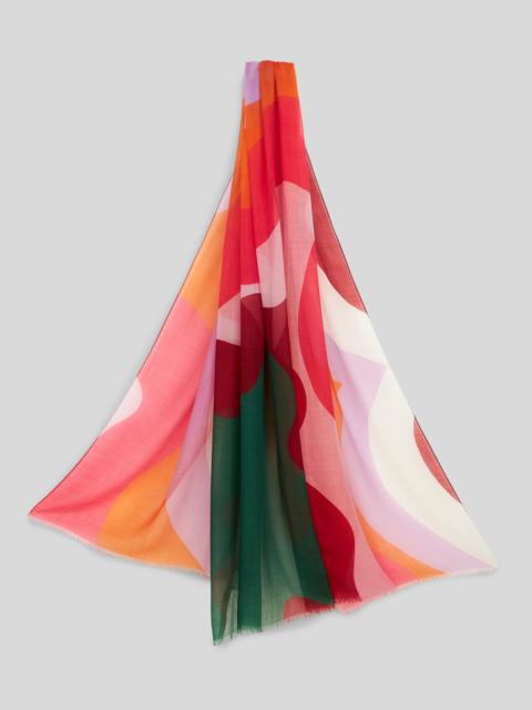 Etro CASHMERE SCARF WITH COLOUR BLOCK WAVES