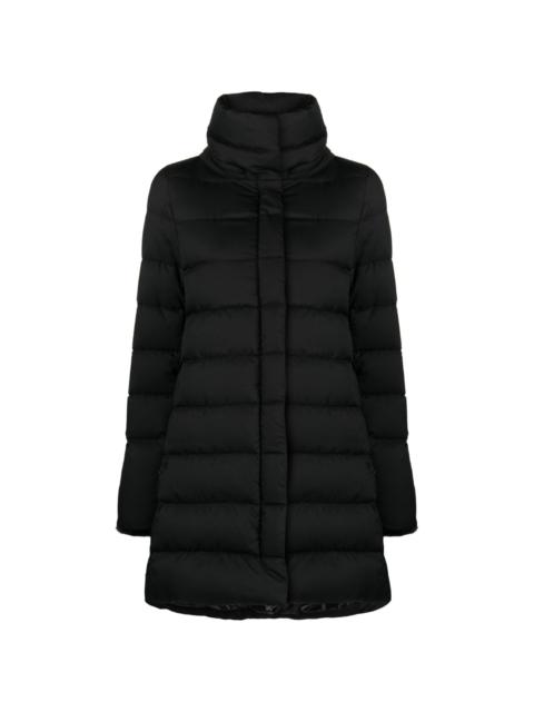 quilted hooded coat