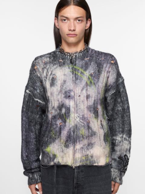 Acne Studios Printed knit cardigan - Black