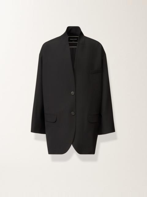 FABIANA FILIPPI Midnight blue techno-tailored jacket