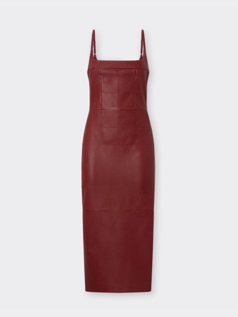 Ferrari Midi dress in deer-effect nappa leather