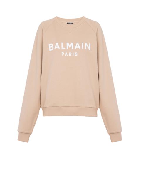 Balmain Eco-designed cotton sweatshirt with Balmain logo print