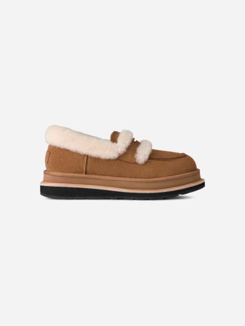 UGG ® sacai Loafer Suede Shoes in Chestnut