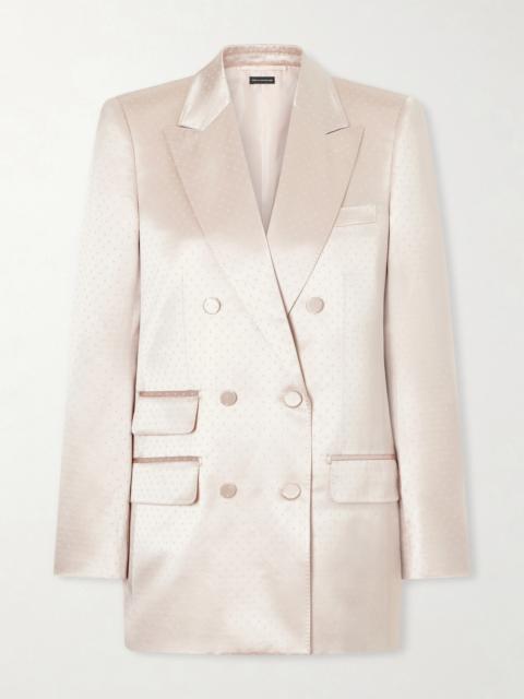 TOM FORD Double-breasted Polka- Dot Satin Blazer