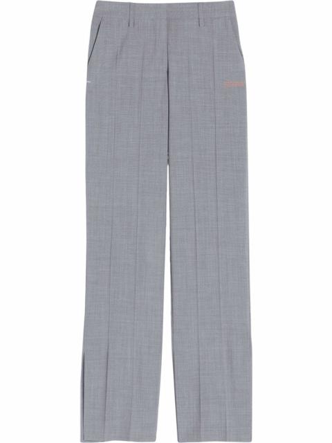 Off-White pressed-crease straight-leg trousers