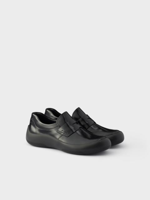 Prada Brushed leather loafers