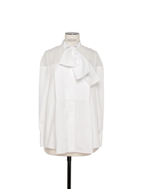 Chiffon Mix Cotton Poplin Shirt