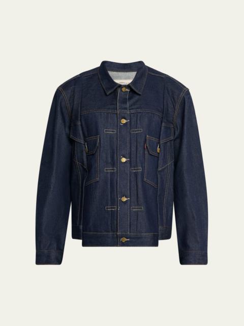 sacai x Levi’s® Men's Dark Wash Denim Trucker Jacket