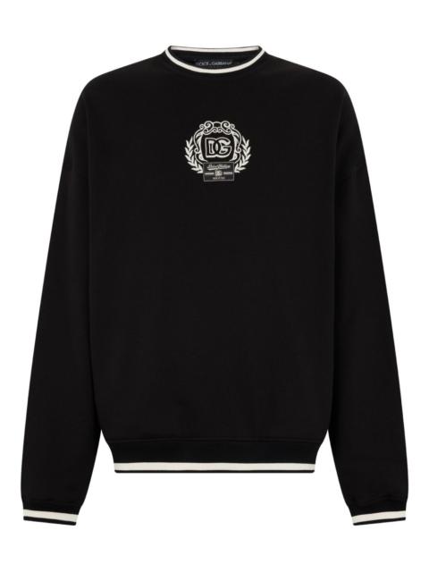 Dolce & Gabbana logo-detail ribbed-knit sweater