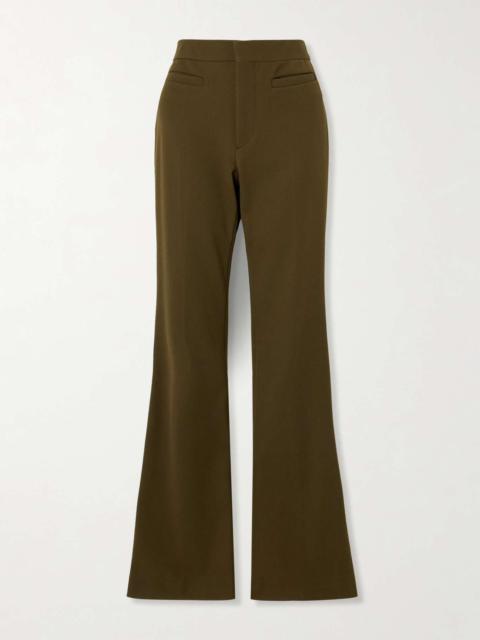 Burberry Twill flared pants Green