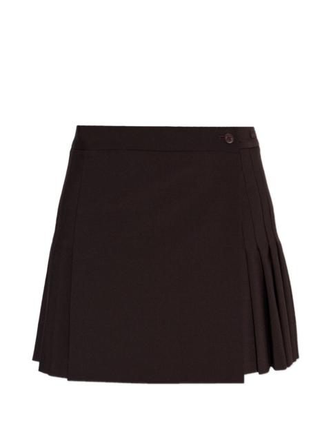 LACOSTE wrap pleated mini skirt