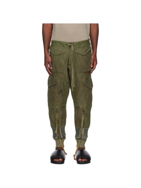 Greg Lauren drawstring-waist tapered trousers